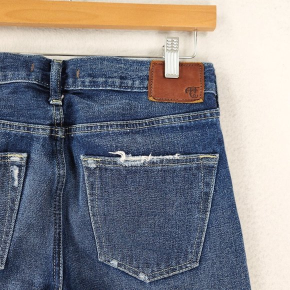 Abercrombie & Fitch Blue Distressed Straight Jeans - Picture 12 of 16